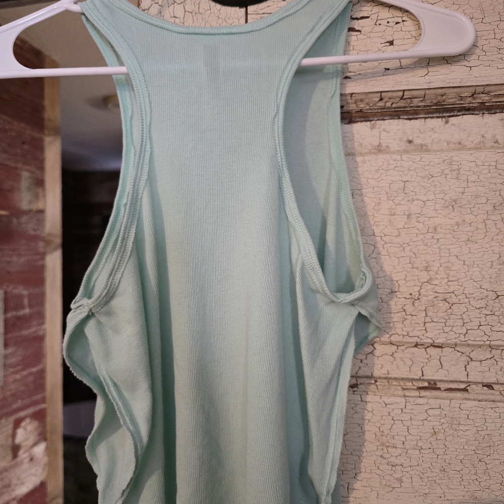 Free People Intimately Mint Green Sleeveless Women's Top split side comfy XS - Picture 4 of 5